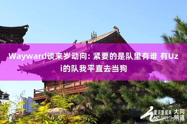 Wayward谈来岁动向: 紧要的是队里有谁 有Uzi的队我平直去当狗