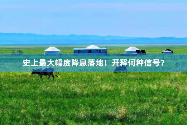 史上最大幅度降息落地！开释何种信号？