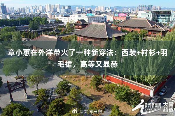 章小蕙在外洋带火了一种新穿法：西装+衬衫+羽毛裙，高等又显赫