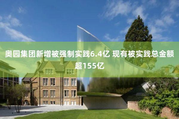 奥园集团新增被强制实践6.4亿 现有被实践总金额超155亿